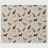 Pitbull Paws and Botten Wrapping Paper Cadeaupapier (Vlak)