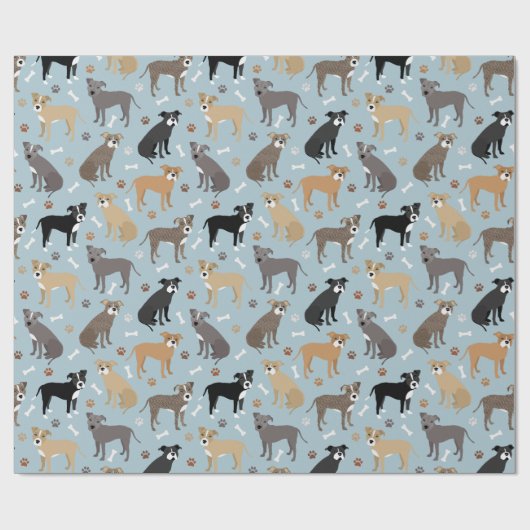 Pitbull Paws en Botten Cadeaupapier (Vlak)