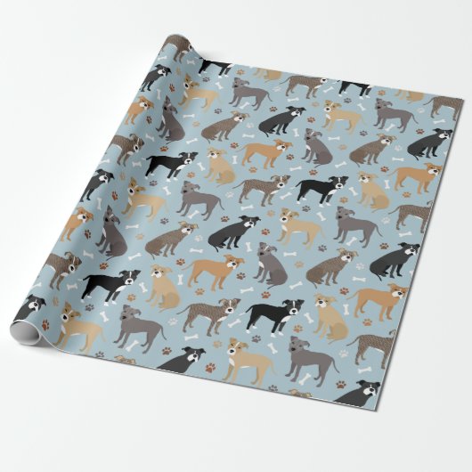 Pitbull Paws en Botten Cadeaupapier (Uitgerold)