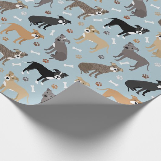 Pitbull Paws en Botten Cadeaupapier (Hoek)
