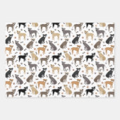 Pitbull Paws en Botten die papierbladen overvullen Inpakpapier Vel (Voorkant 3)