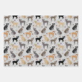 Pitbull Paws en Botten die papierbladen overvullen Inpakpapier Vel (Voorkant 2)