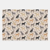 Pitbull Paws en Botten die papierbladen overvullen Inpakpapier Vel (Voorkant)