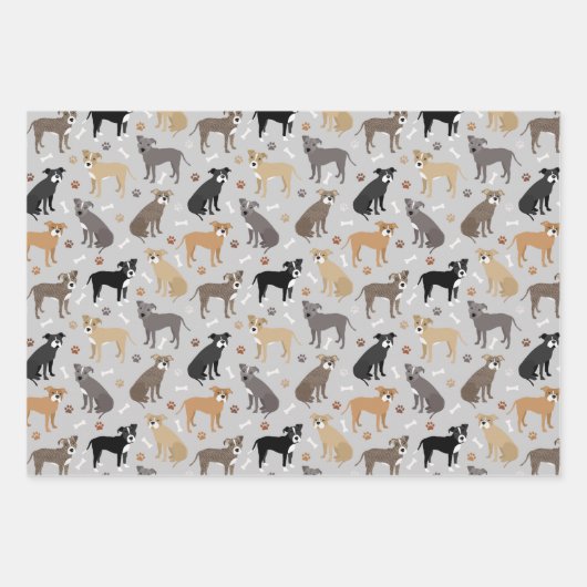 Pitbull Paws en Botten Inpakpapier Vel (Voorkant 3)
