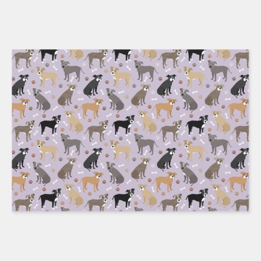 Pitbull Paws en Botten Inpakpapier Vel (Voorkant 2)