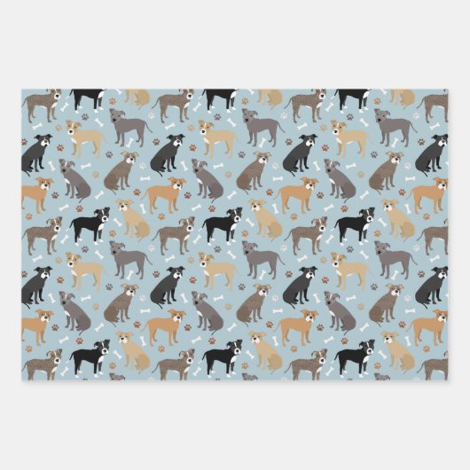 Pitbull Paws en Botten Inpakpapier Vel (Voorkant)