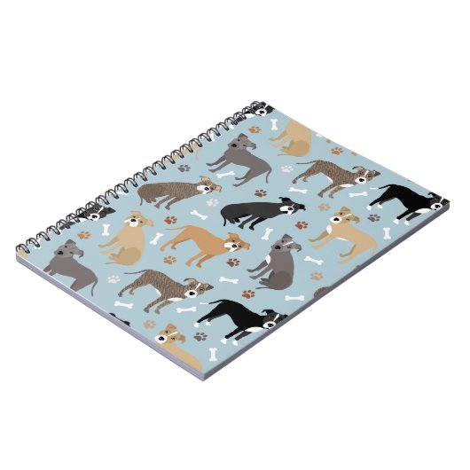 Pitbull Paws en Botten Notitieboek (Linkerzijde)