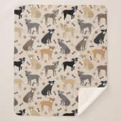 Pitbull Paws en Botten Sherpa Blanket Sherpa Deken (Voorkant)