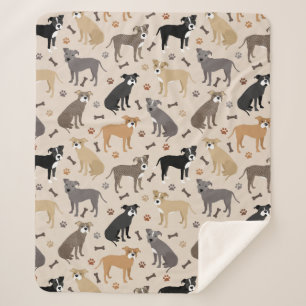 Pitbull Paws en Botten Sherpa Blanket Sherpa Deken