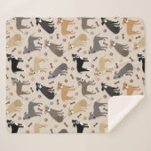 Pitbull Paws en Botten Sherpa Blanket Sherpa Deken (Voorkant (horizontaal))