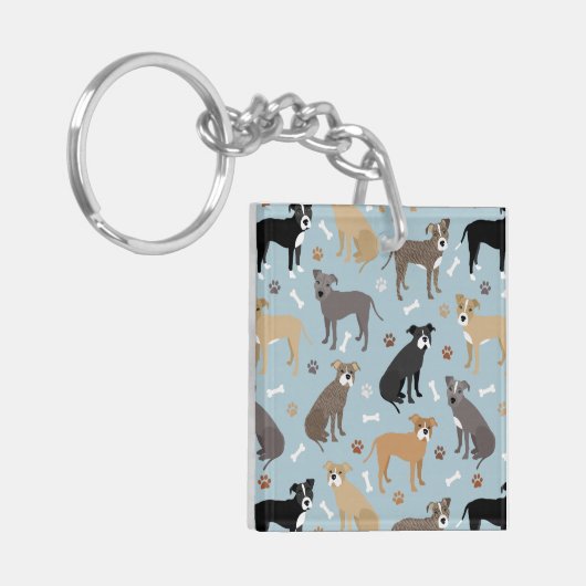 Pitbull Paws en Botten Sleutelhanger (Voorkant Links)