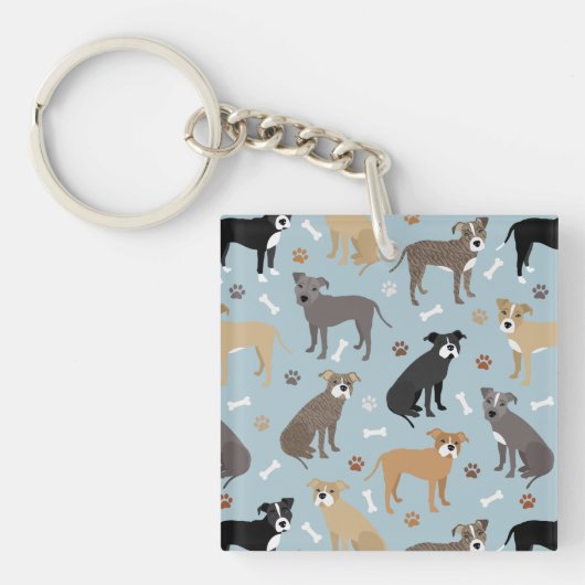 Pitbull Paws en Botten Sleutelhanger (Voorkant)