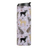 Pitbull Paws en Botten Thermal Tumbler Thermosbeker (Gedraaid links)