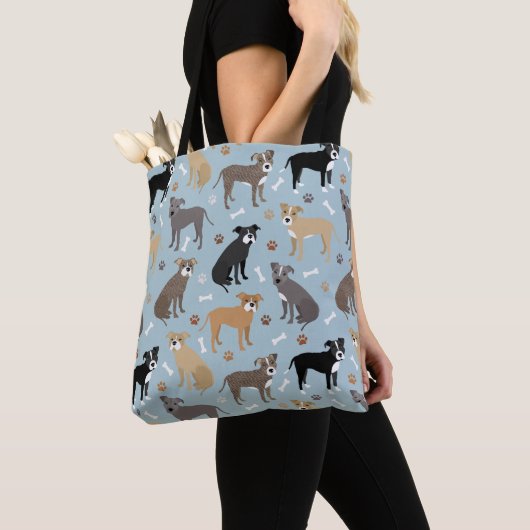 Pitbull Paws en Botten Tote Bag (Dichtbij)
