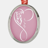 Pitbull Perfect Heartbeat Premium Round Ornament (Links)