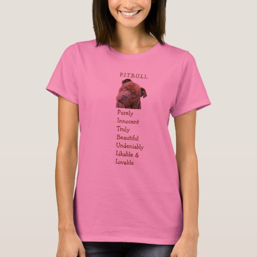 Pitbull Personality T-Shirt (Voorkant)