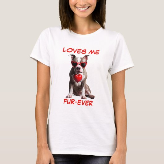 Pitbull Pit Bull Hartvormige zonnebril T-shirt (Voorkant)