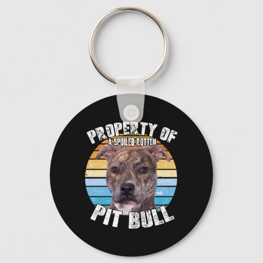 Pitbull Pit Bull Pittie Brindle Eigenaar Liefhebbe Sleutelhanger (Voorkant)