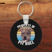 Pitbull Pit Bull Pittie Brindle Eigenaar Liefhebbe Sleutelhanger (Voorkant)