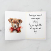 Pitbull Pit Bull Puppy Dog Verjaardagsnaam Kaart (Binnen)