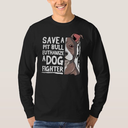 Pitbull Pit Bull Terrier Save a Pitbull T-shirt (Voorkant)