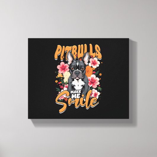 Pitbull Pitbulls Canvas Afdruk (Voorkant)