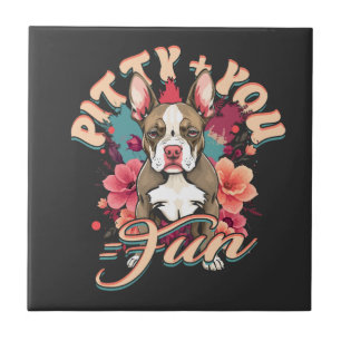 Pitbull Pitbulls Pitty + Jij = Pret Tegeltje
