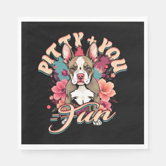 Pitbull Pitbulls Pitty + You = Leuk Servet (Voorkant)