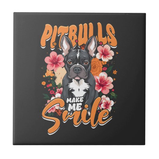 Pitbull Pitbulls Tegeltje (Voorkant)