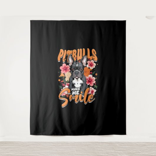 Pitbull Pitbulls Wandkleed (Voorkant)