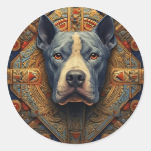 Pitbull " Pittie " Middeleeuwse Sticker