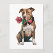 Pitbull Pittie Puppy Dog Miss You Love Pit Bull Briefkaart (Voorkant)