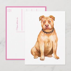 Pitbull Pittie Puppy Hond Mist Je Van Love Pit Bul Briefkaart