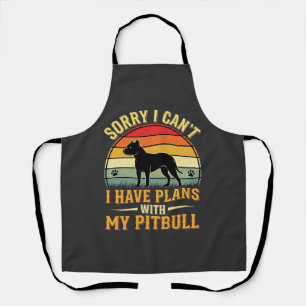 Pitbull Plannen Vintage Sunset Hond Liefhebber Schort