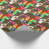 Pitbull Portret Pop Art Cadeaupapier (Hoek)