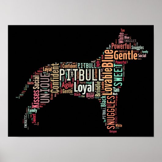 Pitbull-Poster Poster (Voorkant)