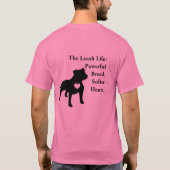 Pitbull: Powerful Breed. Softer Heart. T-shirt (Achterkant)