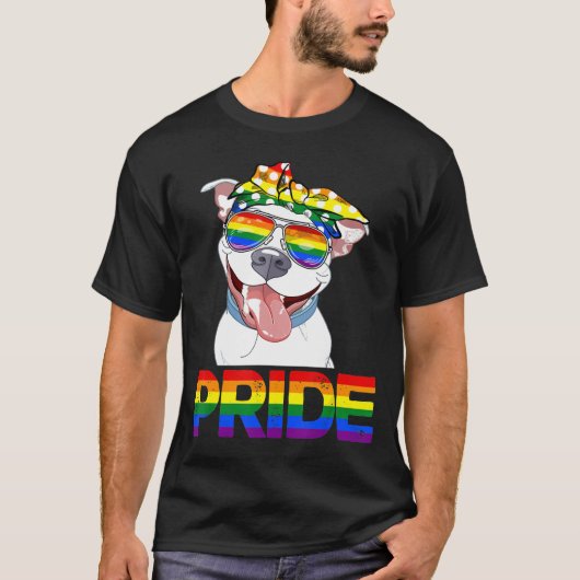 Pitbull Pride Lgbt Pride Pitbull Gay Lesbian T-shirt (Voorkant)
