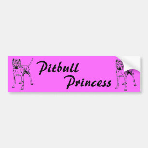 PITBULL PRINCESS BUMPERSTICKER