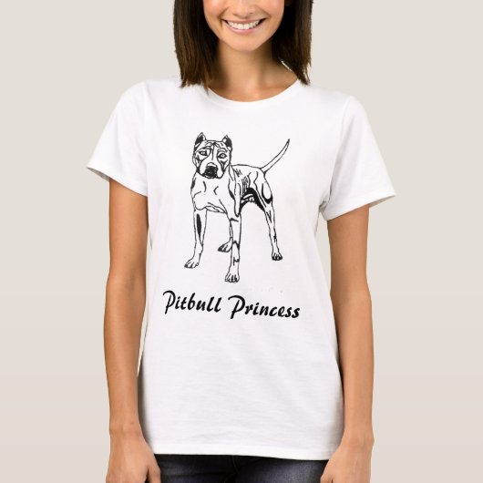 PITBULL PRINCESS WOMENS SHIRT (Voorkant)