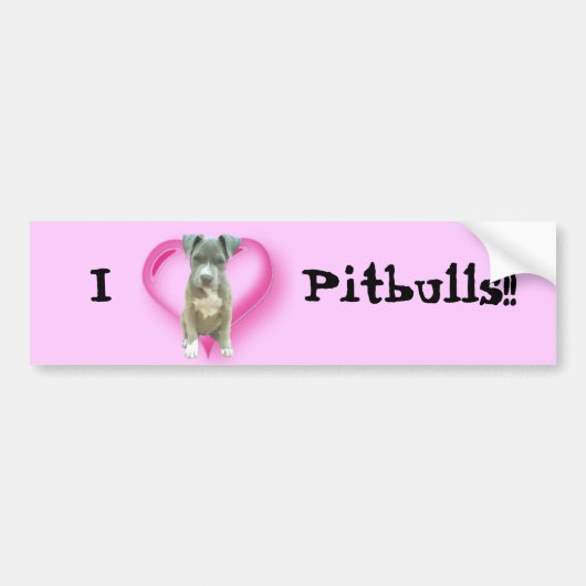 Pitbull pup sticker (Voorkant)