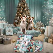 PitBull Puppies Pastel Modern Christmas