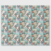 PitBull Puppies Pastel Modern Christmas Cadeaupapier (Vlak)