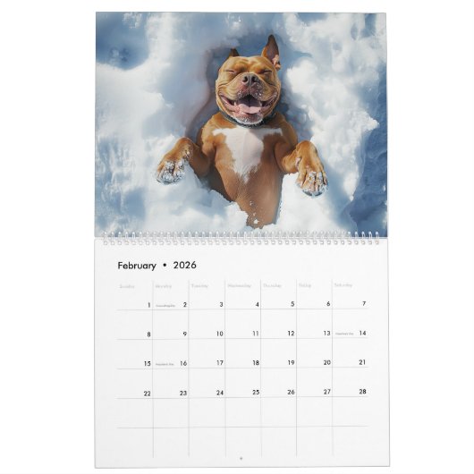 PitBull Puppy Dog Love Pit Bulls Kalender (Feb 2026)