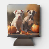 Pitbull Puppy Herfst Delight Pompoen Blikjeskoeler (Achterkant)