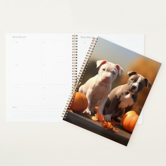 Pitbull Puppy Herfst Delight Pompoen Planner (Display)