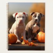 Pitbull Puppy Herfst Delight Pompoen Planner (Voorkant)