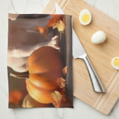 Pitbull Puppy Herfst Delight Pompoen Theedoek (Quarter Fold)