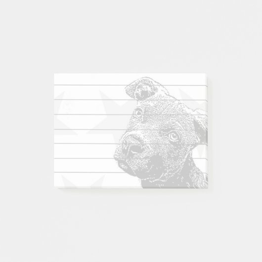 Pitbull puppy Post merkt op Post-it® Notes (Voorkant)