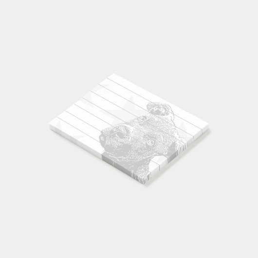 Pitbull puppy Post merkt op Post-it® Notes (Schuin)